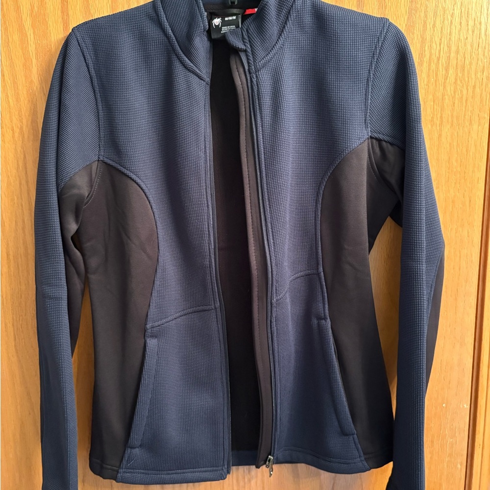 NWT Spyder Frontier Full Zip Navy and Black Jacket sz M